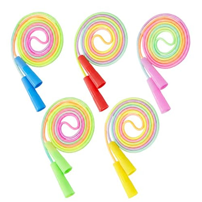 5-Pack Adjustable Nylon Jump Ropes - Tangle-Free for Cardio Workouts, Gym Training, and Home Fitness, Lightweight with Non-Slip Handles