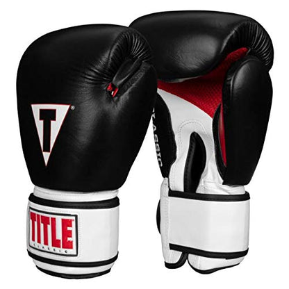 TITLE Boxing Classic Leather Super Bag Gloves 2.0 - Boxing Gloves, Punching Bag Gloves, Kickboxing Gloves, Punching Gloves, Heavy Bag Gloves, Boxing Gloves Men, Boxing Gloves Women, Boxing Equipment - color: Black/White/Red, size: X-Large