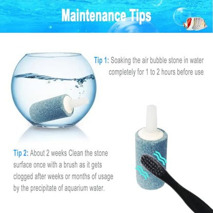 10 Pack Aquarium Air Stones - Air Pump Accessories of 1 Inch Cylinder Fish Tank Air Stone Aerator Bubble Diffuser for Nano Air Pumps Fish Tanks and Small Buckets - size: 1" 10 PCS