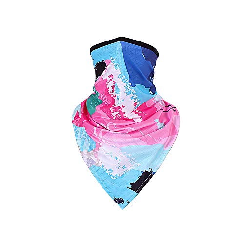 Women UPF 50+ Face Mask Sun Protection Fashion Colorful Neck Gaiter Scarf - color: Fcm-09