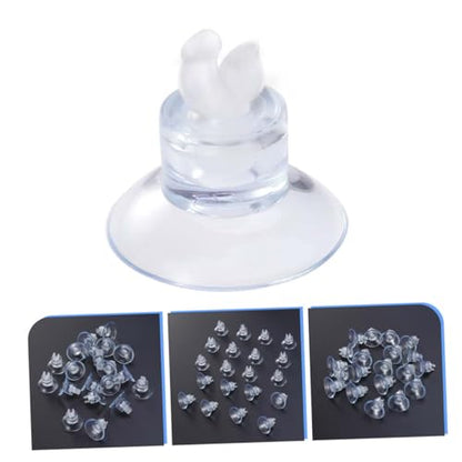 Luxshiny 25pcs Aquarium Suction Cup Clips with Rubber Clamps for Fish Tank Air Pump Airline Tube Holder Fish Tank Hose Organizer Accessories for Aquarium Air Pump