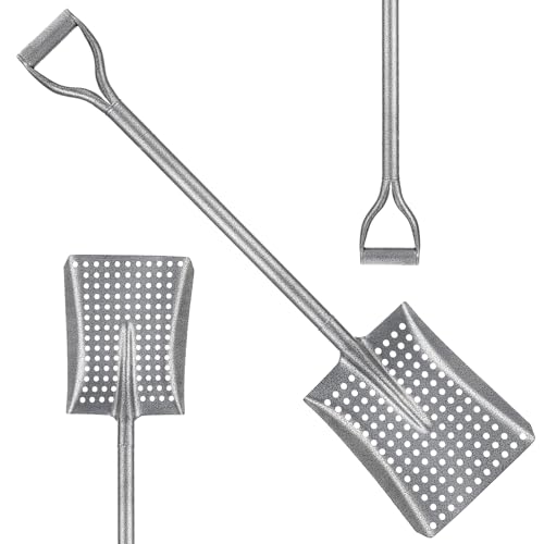 Durable Shovel for Sand Sifter, Chicken Poop Scooper Designed for Farm Sand Stall Poop Cleaning, Ideal Gardening Sliver Root Slayer Shovel- Square Shover for Beach
