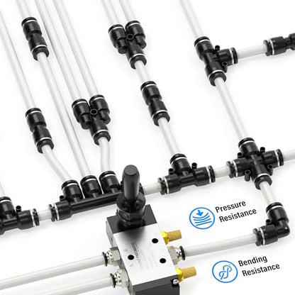 TAILONZ PNEUMATIC Air Line 1/4 inch od Clear Pneumatic Nylon Tube 32.8ft Air Brake Tubing Nylon Hose - color: Clear-Nylon, size: 1/4'' OD/32.8ft/10m