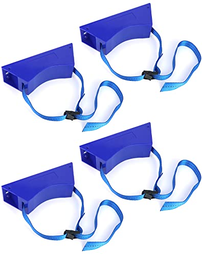 QWORK Cylinder Wall Mount Bracket, 4 Pack 4''-12'' Cylinder Bracket Tank Bracket with Screw for 1 Cylinder (Small),Blue