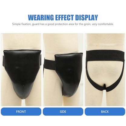 UPKOCH Training Groin Protector and Breathable Crotch Guard for Men and , Portable Reusable Boxing and Karate Protective Gear, Black L Size for Martial Arts and Combat Sports