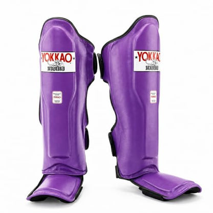 YOKKAO Matrix Muay Thai Kickboxing MMA Shin Guards with Knee Guards - color: Flash Purple, size: Medium