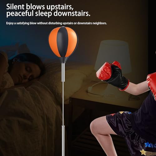 Boxing Reflex Bag with Stand, Adjustable Height Suction Base Adult Punching Bag, Reaction & Fitness Training for Kids Teens Home Gym Exercise