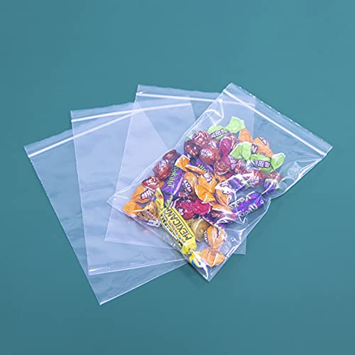 iMailer - 100 Count - 5" x 7" Small Zip Bags - Clear Reclosable Zip Plastic Poly Bags 2 Mil with Lock Seal Zipper for A2 A4 A6 Cards & Envelopes, Bakery, Cookies, Treats - size: 5" x 7"