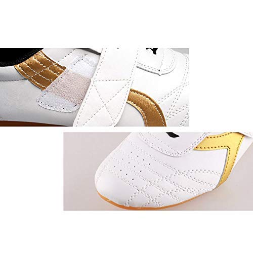 Taekwondo Shoes, Dilwe PU Leather Soft Sole Taekwondo Shoes for Taichi Gym Training (40)
