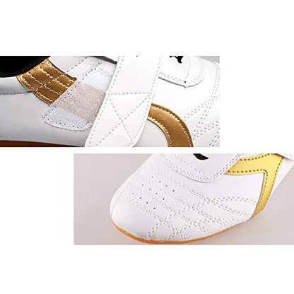 Taekwondo Shoes, Dilwe PU Leather Soft Sole Taekwondo Shoes for Taichi Gym Training (40)