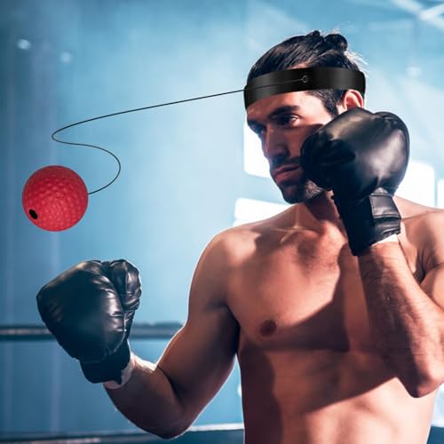 Boxing Training Reflex Ball | Punching Speed Reaction,Boxing Training Reflex Ball and Headband | for Bedroom Travel Dorm Gym Men Women Beginners Teens Professionals - color: four balls 2