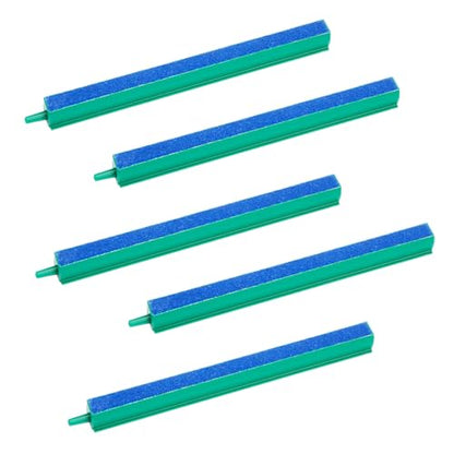 Aquarium Air Stone 10 Inch Long Air Stone Bar Kit with Square Oxygen Diffuser Bubble Release Mineral Airstones for Fish Tank Pumps DWC Bucket Reservoir Pond - color: Blue Stone Bar, size: 10 Inch 5PCS
