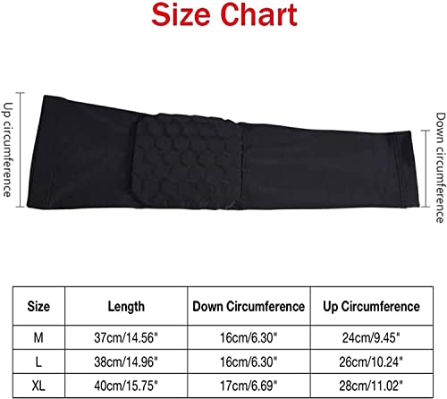 bouti1583 Elbow Pads, Basketball Shooter Sleeves, Collision Avoidance Hex Padded Elbow for Volleyball Football Baseball