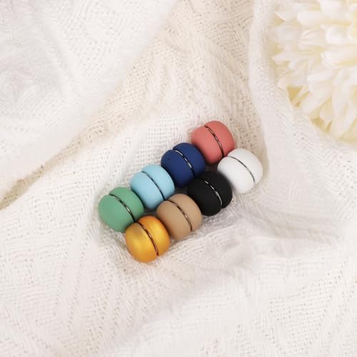 8pcs Magnetic Hijab Pins, Small Hijab Magnets Multi-Purpose No-Snag Scarf Clasp Pinless Brooch for Women Men Shawl Scarves Clothes - color: Colorful 2