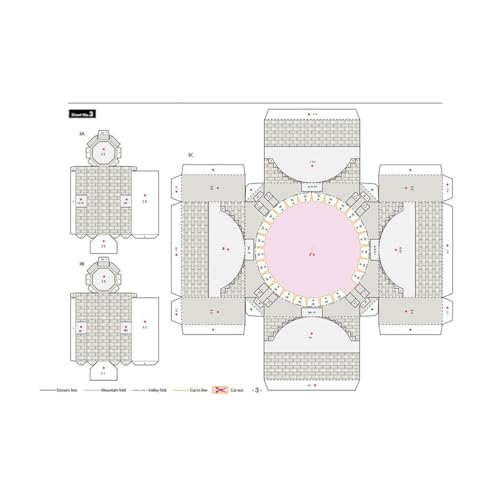 이스탄불 블루 모스크 DIY 종이 모델 키트, 네덜란드 종이 포함, 모델 애호가를 위한 복잡한 3D 건축 빌딩 키트
