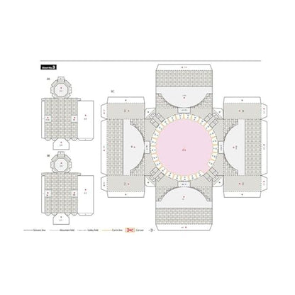 이스탄불 블루 모스크 DIY 종이 모델 키트, 네덜란드 종이 포함, 모델 애호가를 위한 복잡한 3D 건축 빌딩 키트