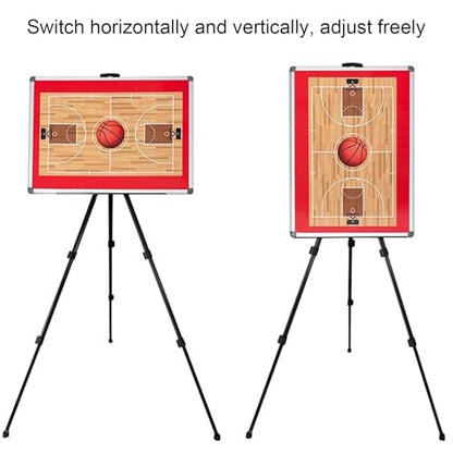 Magnetic Basketball Coaching Board, Double Sided Dry Erase Clipboard, Large Tri-pod Tactic Board, for Training