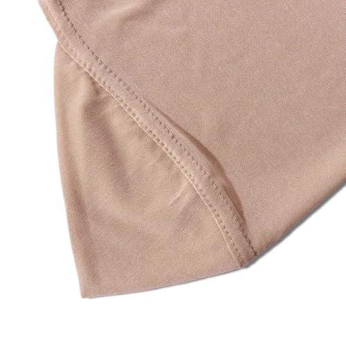 Instant Hijab Ready To Wear Hijab Scarf for Women Soft Long Muslim Jersey Hijabs Head Scarf for Prayer Abaya - color: Khaki