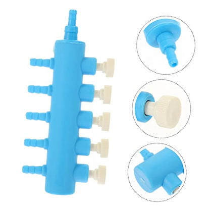 Generic Fish Tank Regulator Valve Fish Tank Accessories Clamp Electric Inflatables Fish Tanks Feature Pool Oxygen Pump Diverter Aquarium Mesh Lid Kit Control Pipe Abs Blue