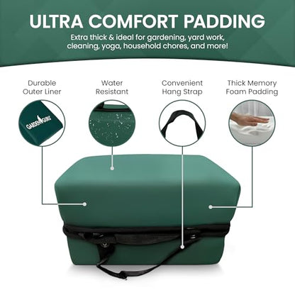 Garden Guru Extra Thick Gardening Kneeling Kneeler Pad – Ultra Soft Foam Cushion Padding for Knee – Water Resistant - Garden Kneeler Mat for Yard Work, Cleaning, Household Chores, Roofing, and More - size: 1 Pack, style: Kneeler Pad