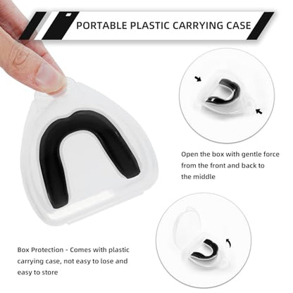 LPONJAR Moldable Sports Mouth Guard for Toddler Kids Youth, 5 Pack | Mouthguard with Case for Boys & Girls, Ideal for Football Lacrosse Hockey Basketball Boxing Taekwondo MMA Karate, Non-Braces - size: Medium (7-14 Year old)