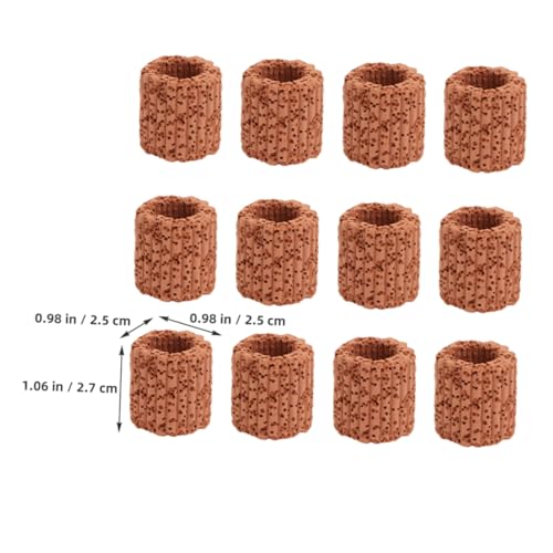 12Pcs Pottery Fixed Rings for Aquarium Plants Durable Lightweight Water Plant Holder for Fish Tank Decoration for Aquatic Plant Fixing and Fish Shelter
