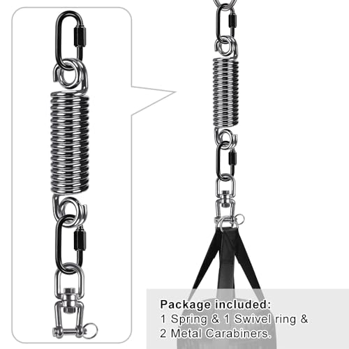 SELEWARE Boxing Punching Bag Hanger, Heavy Bag Hanger Bracket for Heavy Bag Boxing Muay Thai Training Hardware - color: Heavy Bag Spring with Open Swivel