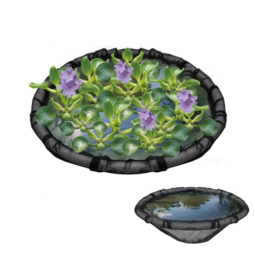2 Set Floating Flora Fish Barrier, 26in Floating Island Plant Protector | Round Polyester Fine Mesh Pond Corral to Protect Your Plants from Pond Fish