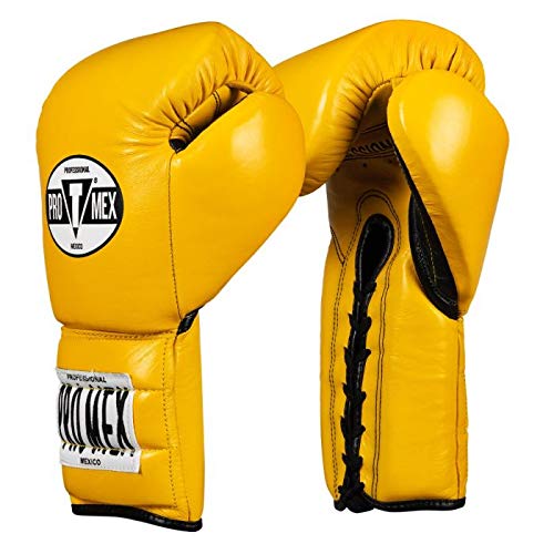 Pro Mex Pro Lace Training Gloves V 3.0 - color: Yellow, size: 14 oz