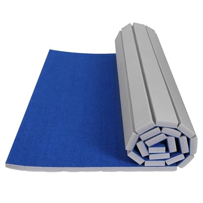 Generic Folding Gymnastics Mat 118.11x70.87x1.57inch Indoor Gymnastics Track Exercise Mat with Grippy Surface for Home Yoga Fitness Pilates Martial Art