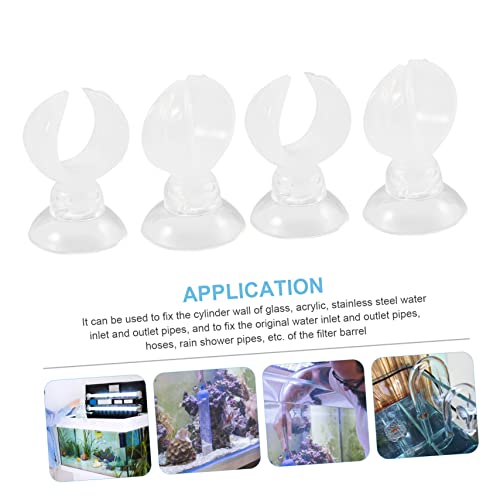 BESPORTBLE 4pcs Aquarium Suction Cup Clamp Clips Feeder Tube Holder for Air Tubing Organize Your Tank