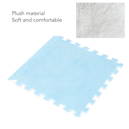 10pcs 30 cm/11.8 in Foam Puzzle Floor Play Mat,Interlocking Carpet Tiles for Home Gym and Fitness Room (Light Blue) - color: Light Blue