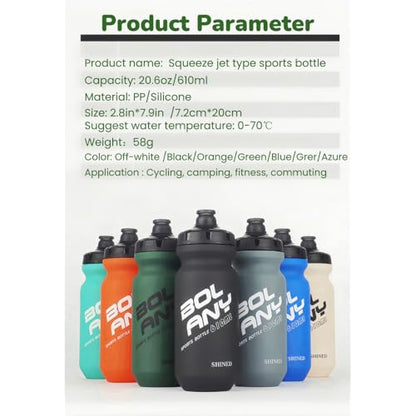 20oz Lightweight Sports Water Bottle PP Material BPA Free Squeeze Jet Straight Drink Cup Portable Outdoor Cycling Bottle (Black) - color: Black