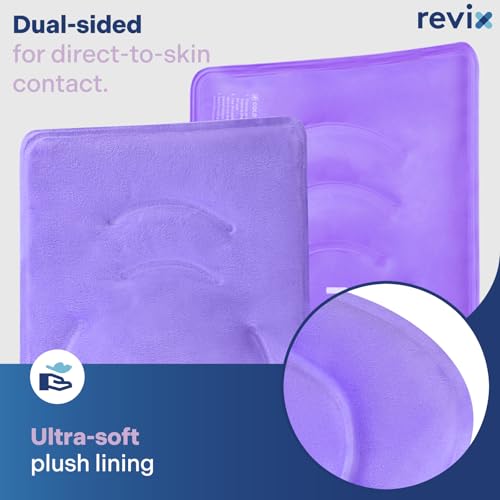REVIX XL Knee Ice Wrap Around Entire Knee, Gel Ice Pack for Muscle Ache, Cold Pack to Reduce Discomfort and Promote Flexibility, Soft Plush Linings, Purple - size: XL, style: Purple-XL