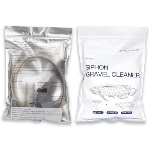 Essential Fish Tank Cleaning Tools, Achieve a spotless aquarium with the 8.5' fish tank cleaner, aquarium vacuum, Gravel Vacuum and Siphon Pump - size: 1 Count (Pack of 4)