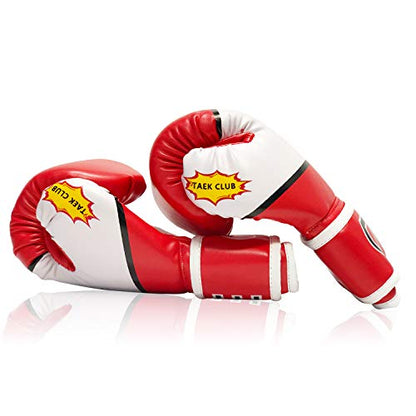 CKE Kids Boxing Gloves for Kids Boys Girls Junior Youth Toddlers Age 5-12 Years Training Boxing Gloves for Punching Bag Kickboxing Muay Thai - color: RED