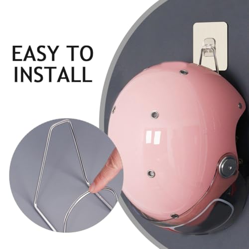VOSAREA Helmet Wall Hook Self-Adhesive Motorcycle Helmet Storage Rack Wall-Mounted Holder for Safe and Convenient