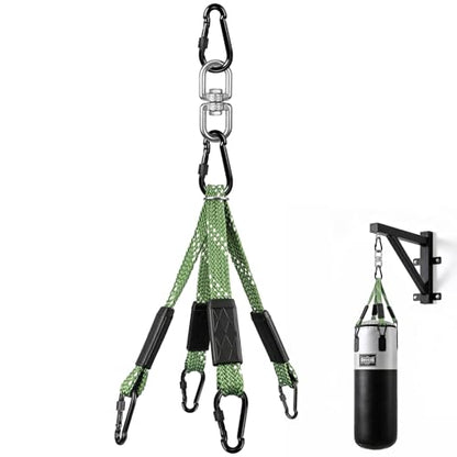 Heavy Duty Punching Bag Hanger with Boxing Bag Straps,180° +360° Rotation, Wall Ceiling Mount Hook for Heavy Boxing Bag, Weight Training, Aerial Yoga - color: Green