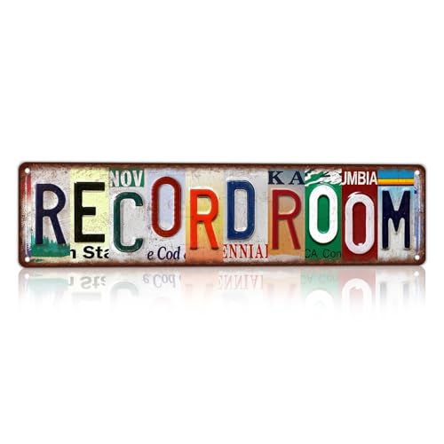 Vintage Record Room Street Sign Wall Decor - color: St-B-09