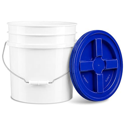 ePackageSupply 3.5 Gallon Bucket, Food-Grade w/Lid, BPA-Free, Blue, 1 Pack | Airtight Gamma Seal Screw-On Lid, Heavy-Duty 90 Mil HDPE Plastic, Food Safe and Durable Container, Bulk Storage, Made in USA - color: Blue, size: 1 Pack