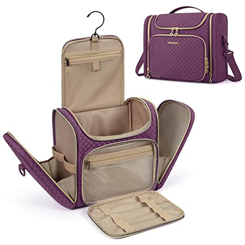 BAGSMART Women's Travel Toiletry Bag, Water-resistant Roomy, Purple - color: Purple