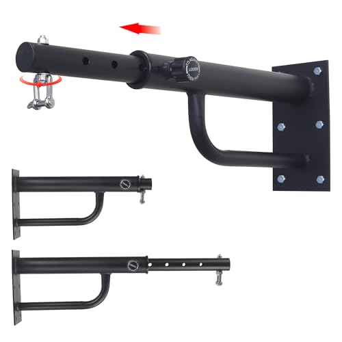 NEWAN Wall Mount Heavy Bag Hanger,5 Adjustable Length Punching Bag Hanger,Rotate 360 Degrees Boxing Bag Bracket for Home Gym Indoor Outdoor (Max 800lbs)