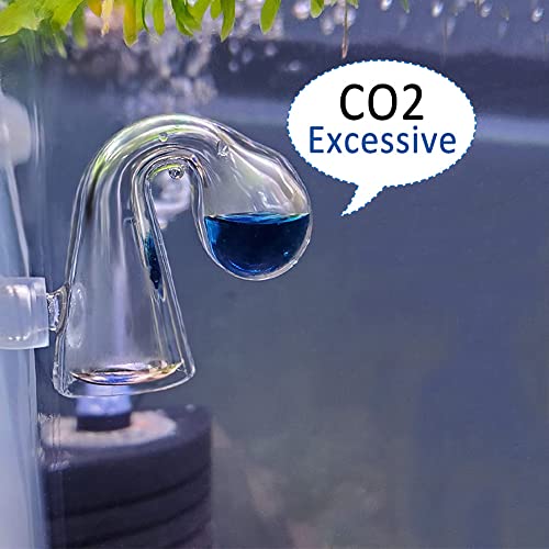 Co2 Drop Checker, Quickest Most Accurate Easiest to Use Glass Co2 Drop Checker for Aquarium Fish Tank with Solution (CO2 Checker with Solution) - color: CO2 Checker with Solution