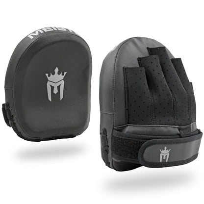 Meister 3D Armor Padded Target Mitts - Curved Micro Focus Pads for Boxing & MMA