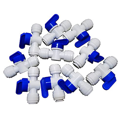 Malida water purifiers Tube Quick Connector Fittings Set of 10 (3/8" switch valve) - color: 3/8" switch valve