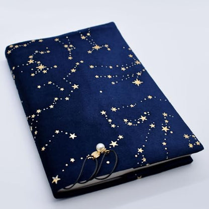 BLBMH A5 Fabric Book Cover for Paperback Journal Notebook - Velvet Blue - color: Velvet Blue, size: 8.3in