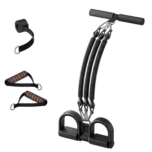 Pedal Resistance Band with Handle, 2026 Upgrade Multifunction Pedal Resistance Band, Elastic Pull Rope for Abs, Legs, Glutes, Arms, Waist - color: Black, size: 25-75 lb