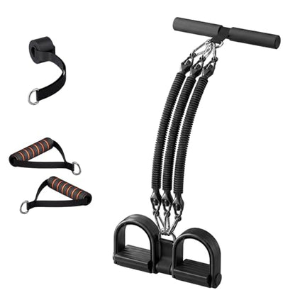 Pedal Resistance Band with Handle, 2026 Upgrade Multifunction Pedal Resistance Band, Elastic Pull Rope for Abs, Legs, Glutes, Arms, Waist - color: Black, size: 25-75 lb