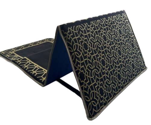 Back Support Prayer Mat Muslim Rug Islamic - Prayer Rug Sajadah for Men Women for Eid Travel Ramadan, Masjid, Soft and Luxury