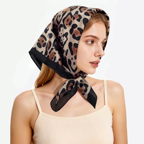 27" Head Scarf Like Satin Silk for Women,Hair Scarves Bandana,Headband Silk Feeling for Hair Wrap - color: Black Panther Pattern
